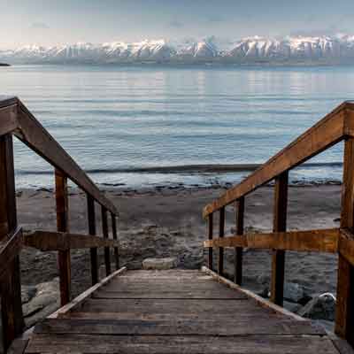 Tr&ouml;llskagi: Dalv&iacute;k - Zugang zum Strand